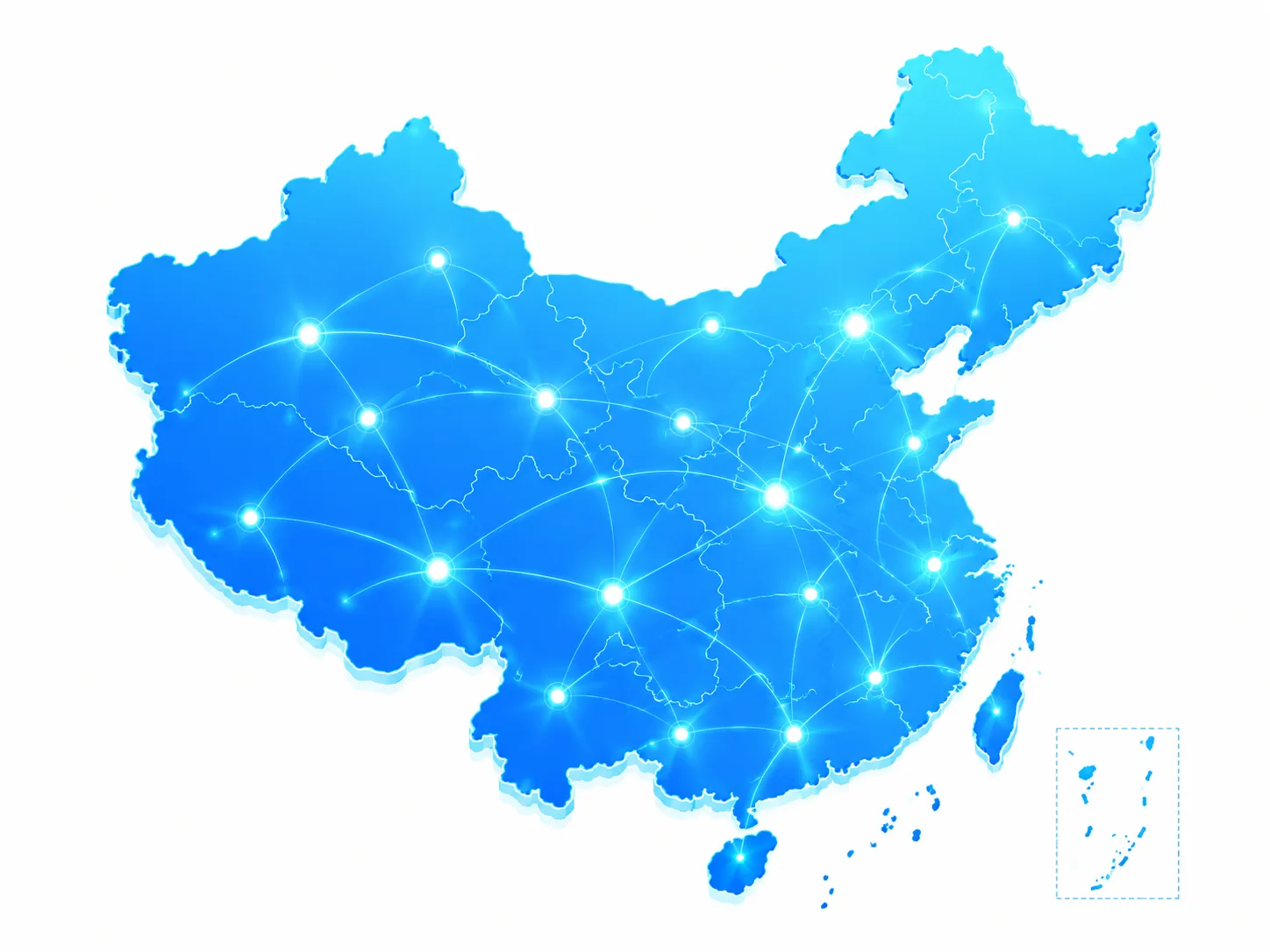 全国服务咨询区域示意,非实际网点分布